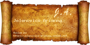 Jelenovics Arianna névjegykártya