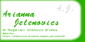 arianna jelenovics business card
